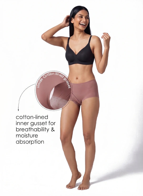 Boy Leg Bond -Bonded free-cut leg openings with a cotton-lined gusset and a seamless look with no visible panty lines _ Pack of 1