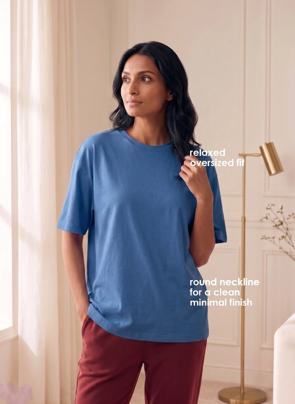BL LW T 12 - Round Neck Oversized T-Shirt for Everyday Comfort