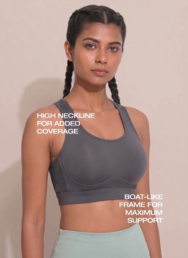 BL AL S 21 - Ventilated Racerback Sports Bra with Molded Cups, Moisture-Wicking Fabric, Wide Support Band & Full-Mobility Comfort for Active and Everyday Wear