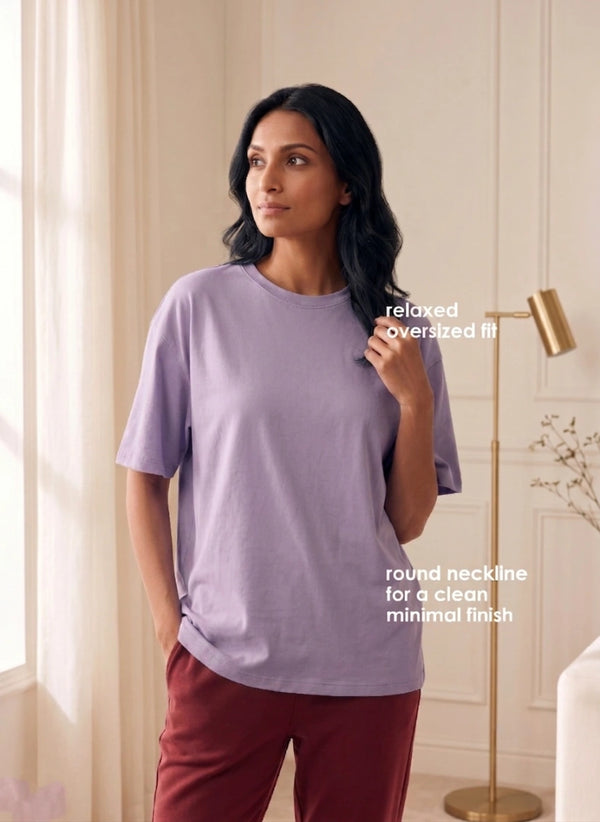 BL LW T 12 - Round Neck Oversized T-Shirt for Everyday Comfort