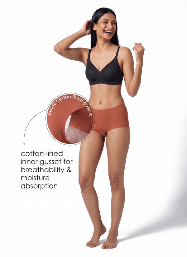 Boy Leg Bond -Bonded free-cut leg openings with a cotton-lined gusset and a seamless look with no visible panty lines _ Pack of 1