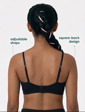 Glowing Bra - Soft Cotton Double Layered Stretchable Seamless Non-Padded Elasticated Bottom Band
