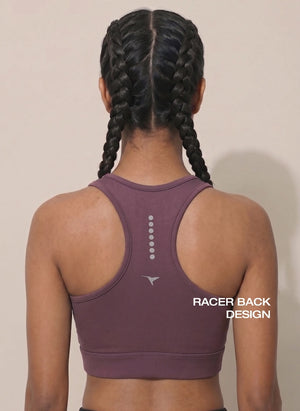 BL AL S 22 - High Coverage Racerback Sports Bra with Laser Print Front Panel, Sweat-Wicking Fabric, Wide Support Band & Bounce-Control Comfort for Active and Daily Wear
