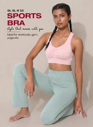 BL SL B 52 -Seamless stretchable fabric with a broad underband for support and a no-slip racerback design