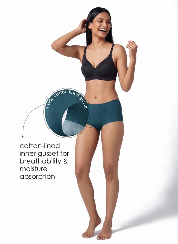 Boy Leg Bond -Bonded free-cut leg openings with a cotton-lined gusset and a seamless look with no visible panty lines _ Pack of 1