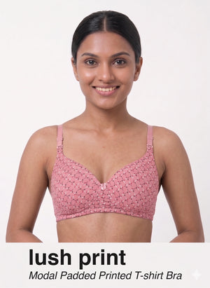 Lush Print Pad - Ultra Soft Modal Medium Padded Printed Bra