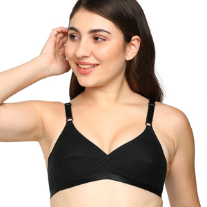 Jasmine - Everyday Woven Bra With Soft Cups with U - Back