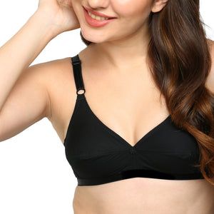 Jasmine - Everyday Woven Bra With Soft Cups with U - Back