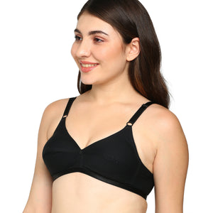 Jasmine - Everyday Woven Bra With Soft Cups with U - Back