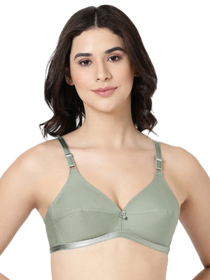 Jasmine - Everyday Woven Bra With Soft Cups with U - Back
