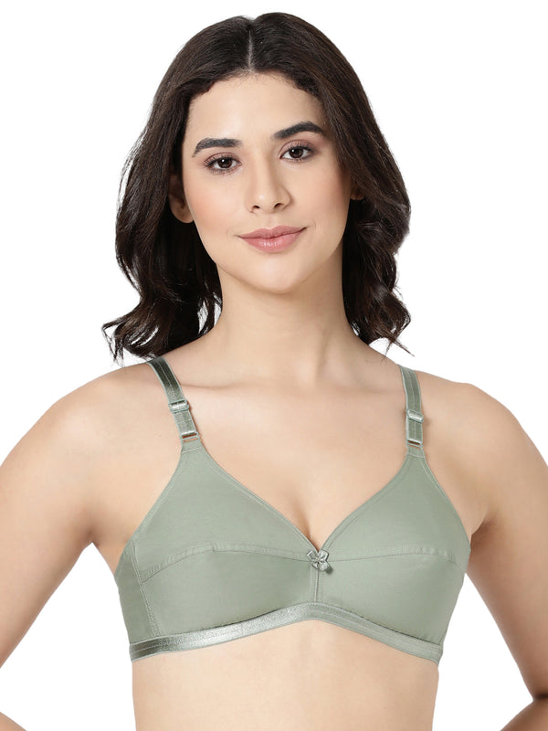 Jasmine - Everyday Woven Bra With Soft Cups with U - Back