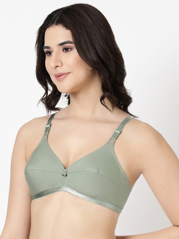 Jasmine - Everyday Woven Bra With Soft Cups with U - Back