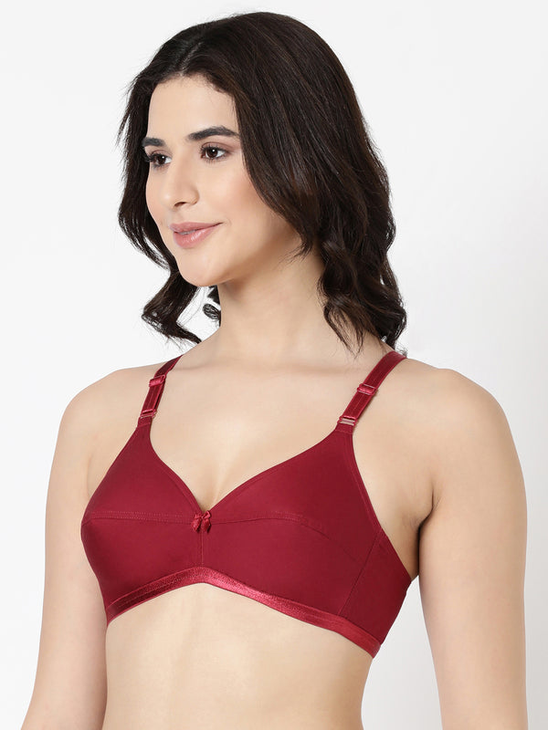 Jasmine - Everyday Woven Bra With Soft Cups with U - Back