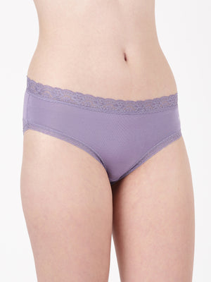 Lacelet Panty  (Pack of 2) - Soft Modal with Lace Elegance