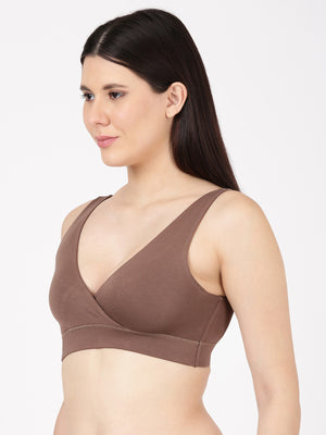 Leisure Bra - Soft Bamboo Modal Criss Cross Nursing Bra, Slip On Bra