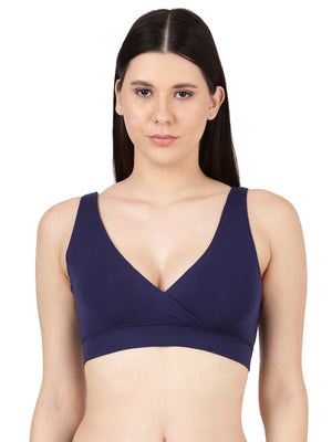 Leisure Bra - Soft Bamboo Modal Criss Cross Nursing Bra, Slip On Bra