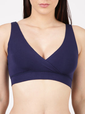 Leisure Bra - Soft Bamboo Modal Criss Cross Nursing Bra, Slip On Bra