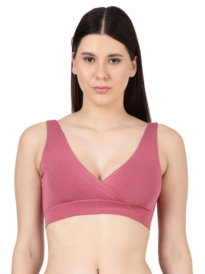 Leisure Bra - Soft Bamboo Modal Criss Cross Nursing Bra, Slip On Bra