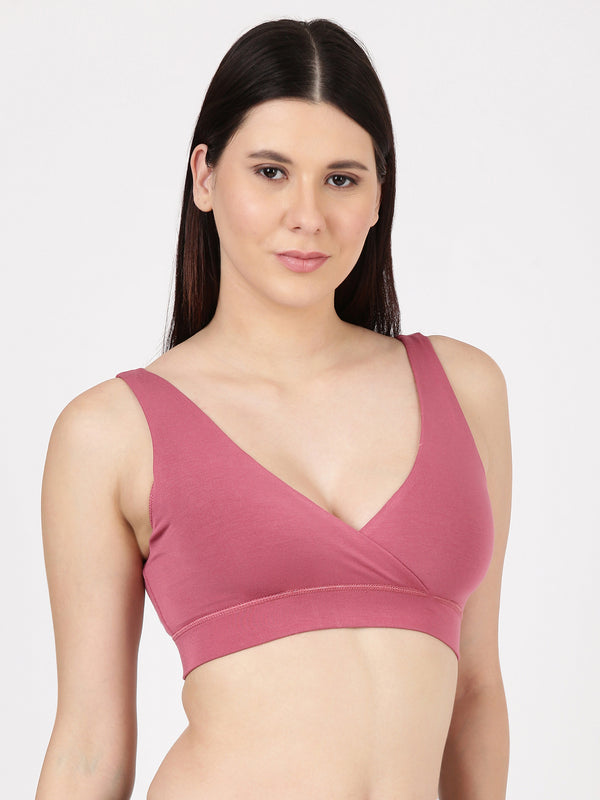 Leisure Bra - Soft Bamboo Modal Criss Cross Nursing Bra, Slip On Bra
