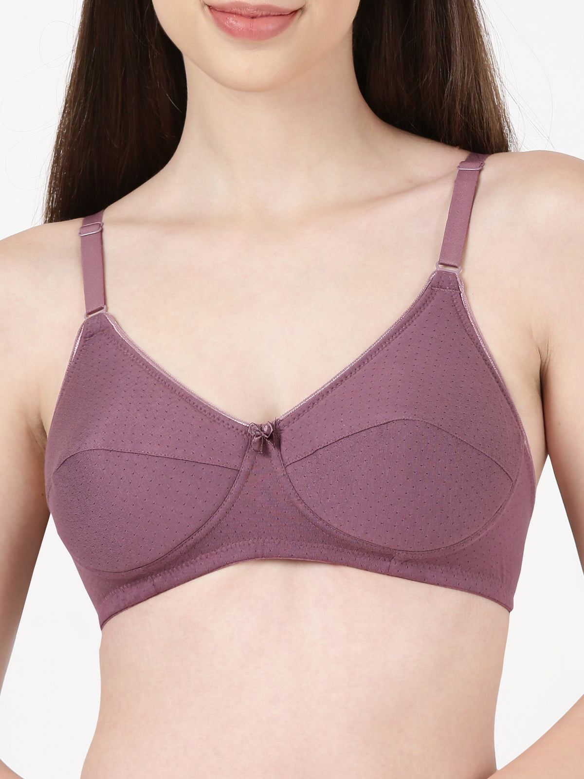 Lovely Pad - Lightly Padded Lace Trim Cotton Bra