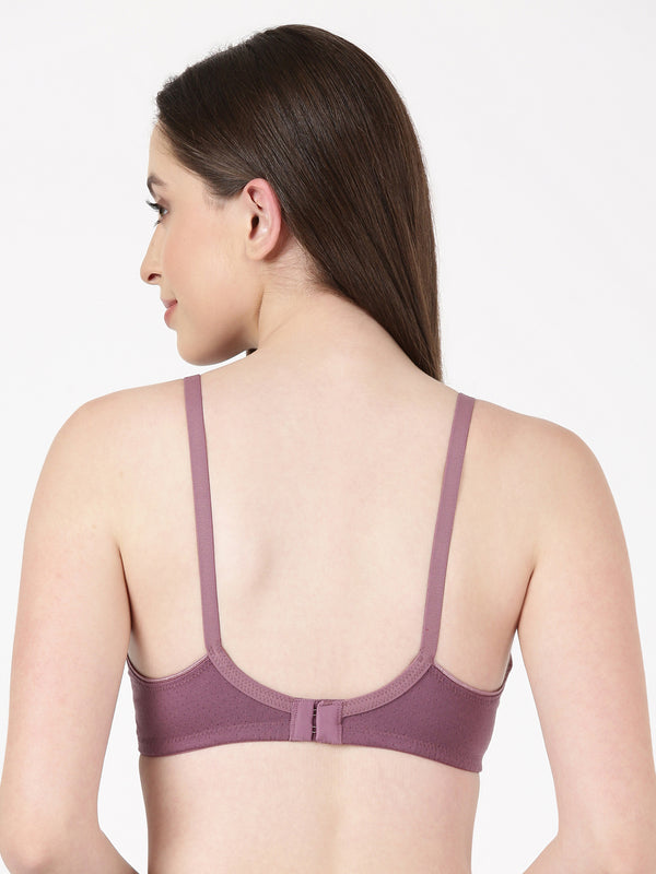Lovely Pad - Lightly Padded Lace Trim Cotton Bra