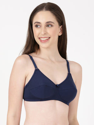 Lovely Pad - Lightly Padded Lace Trim Cotton Bra