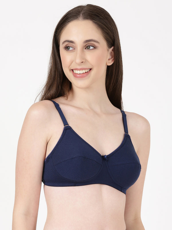 Lovely Pad - Lightly Padded Lace Trim Cotton Bra