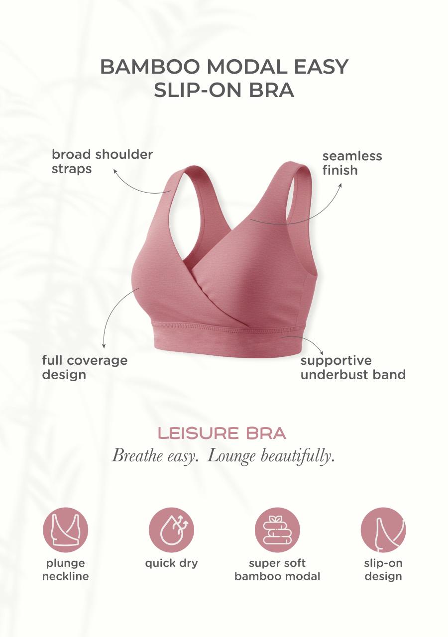 Leisure Bra - Soft Bamboo Modal Criss Cross Nursing Bra, Slip On Bra