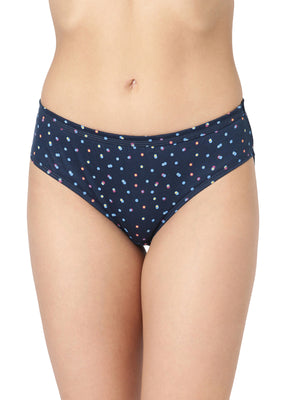 blossom-semi bikini panties-printed-plain-mid-rise-everyday 