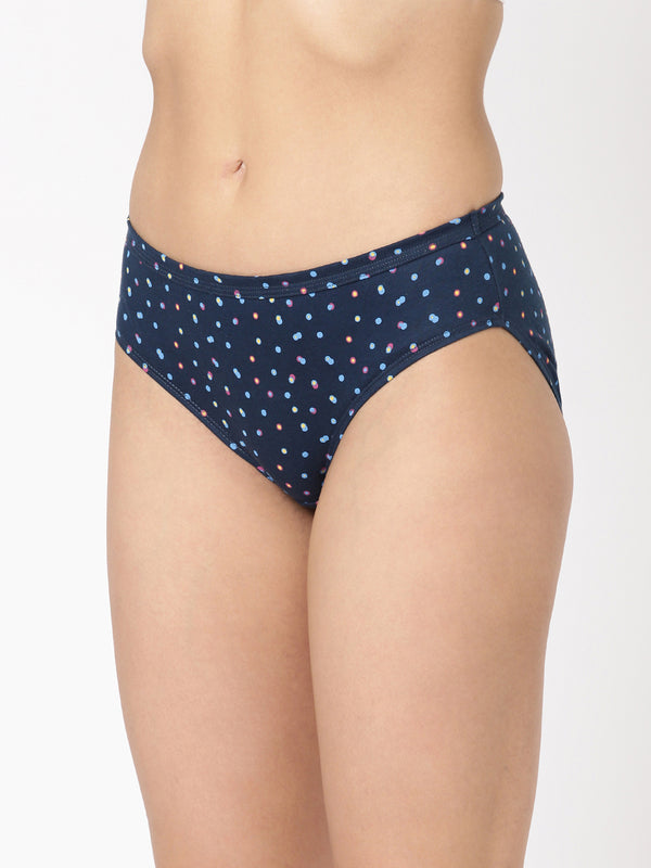 blossom-semi bikini panties-printed-plain-mid-rise-everyday 