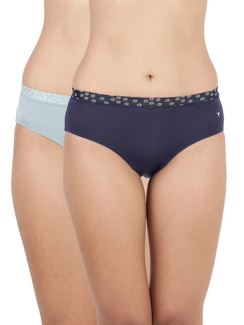 Oxy Soft Panty - Soft Modal Full-Coverage Panty with Seamless Fit, Covered Waistband Pack Of 2