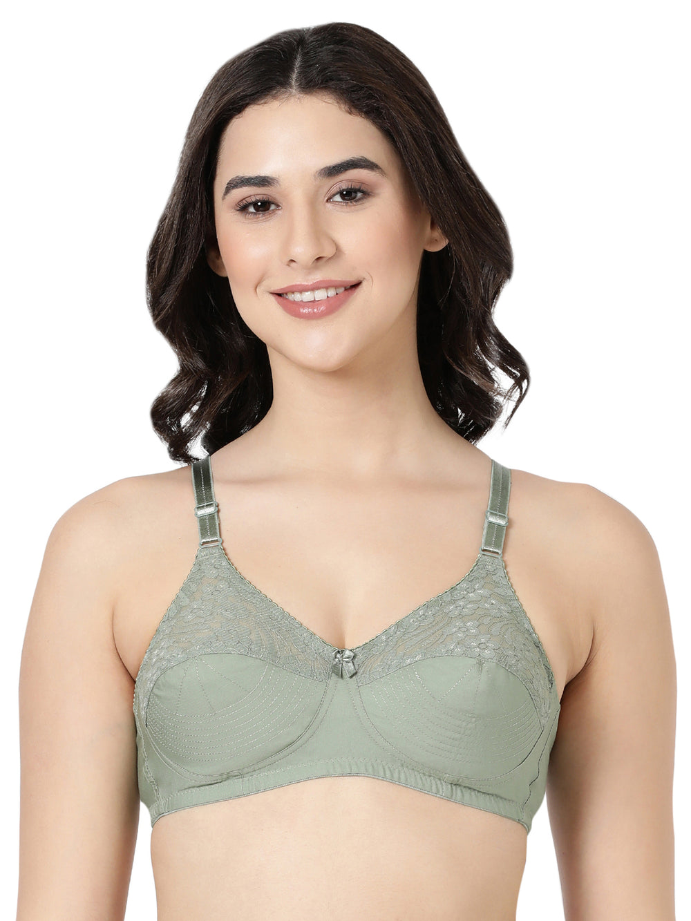 Pleasant Bra - Cotton Lace Semi Coverage, Comfort & Support
