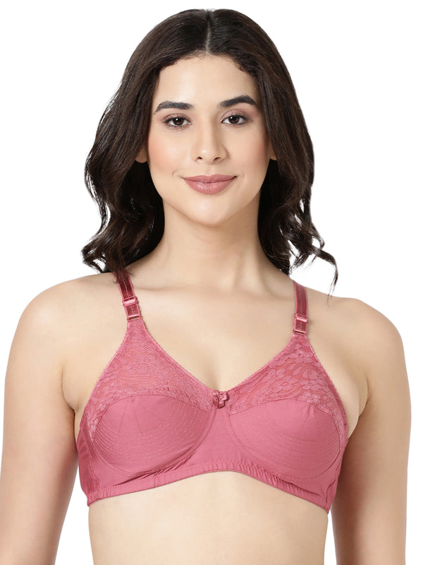 Pleasant Bra - Cotton Lace Semi Coverage, Comfort & Support