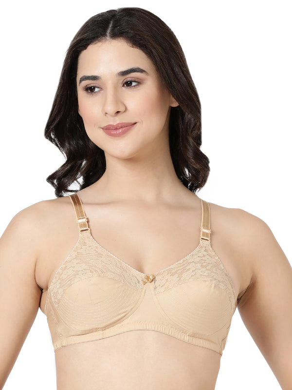 Pleasant Bra - Cotton Lace Semi Coverage, Comfort & Support