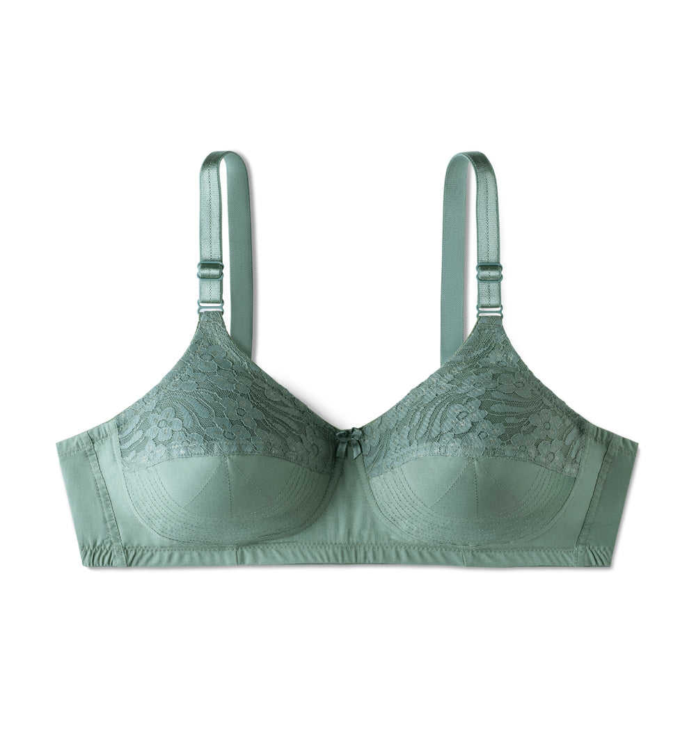 Pleasant Bra - Cotton Lace Semi Coverage, Comfort & Support