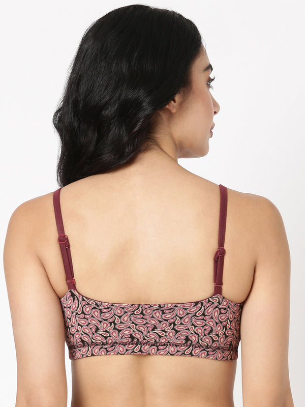 Printeen - Printed Cotton Slip-On Bra For Teens