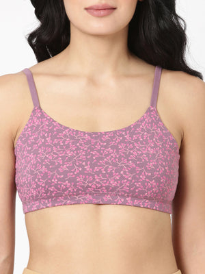 Printeen - Printed Cotton Slip-On Bra For Teens