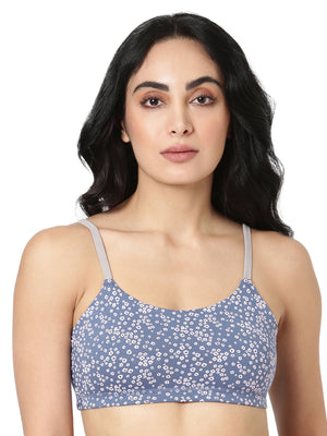 Printeen - Printed Cotton Slip-On Bra For Teens