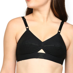 blossom-priyasajini round stitch - Pack of 2-black2-Woven cotton-everyday bra