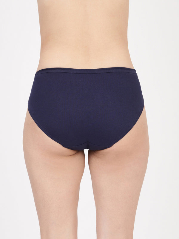 blossom-semi bikini panties-printed-plain-mid-rise-everyday 