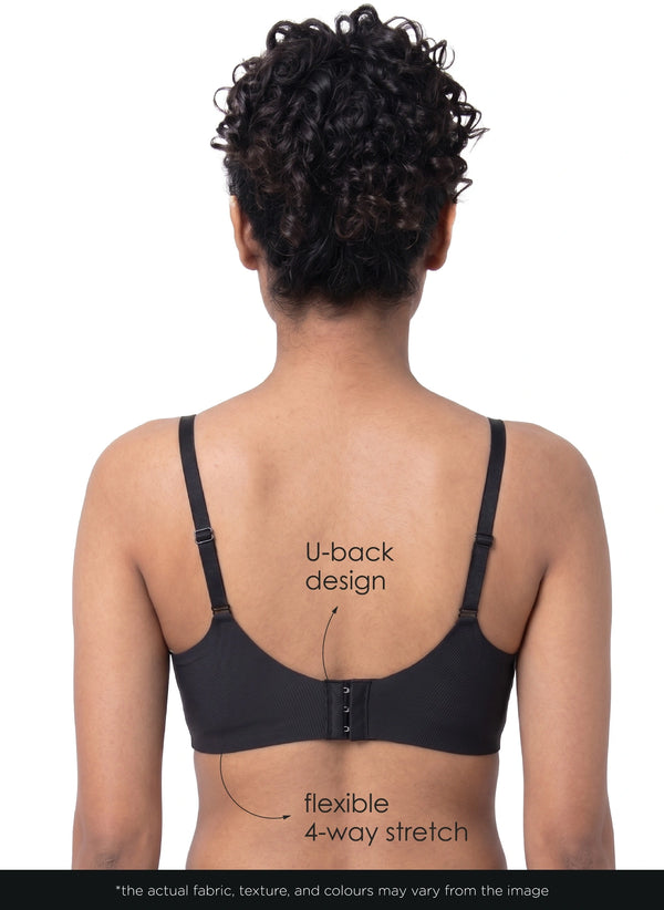 BL BN B 61 - Medium Coverage Seamless Bra with Removable Padded Cups and Bonded Underband Support