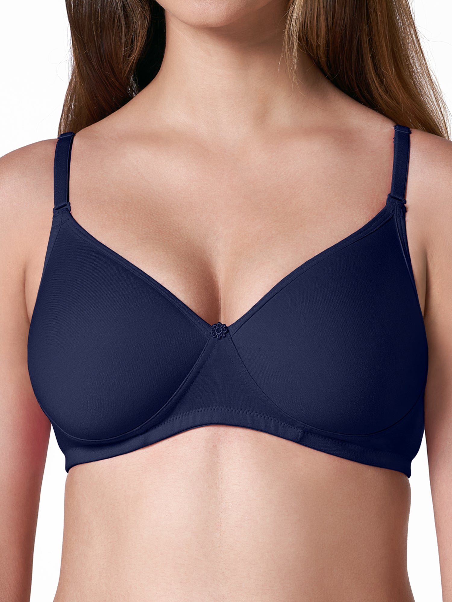 blossom-well mould-navy blue1-thick padded-padded bra