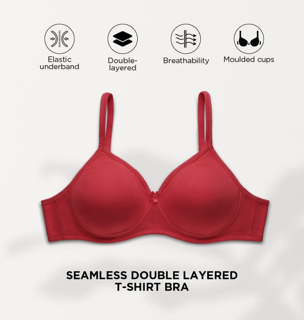 Ultimate Bra - Seamless Double Layered T-Shirt Bra