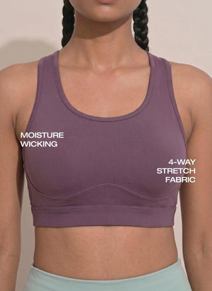 BL AL S 21 - Ventilated Racerback Sports Bra with Molded Cups, Moisture-Wicking Fabric, Wide Support Band & Full-Mobility Comfort for Active and Everyday Wear