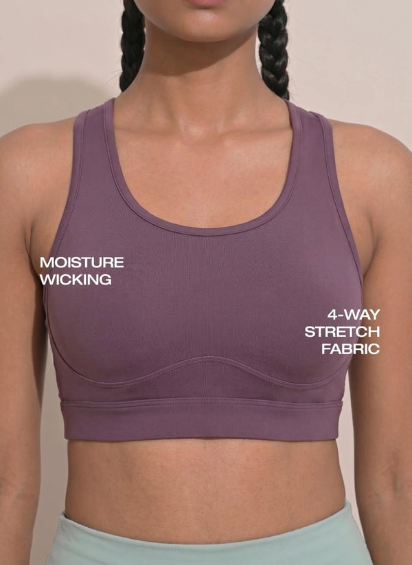 BL AL S 21 - Ventilated Racerback Sports Bra with Molded Cups, Moisture-Wicking Fabric, Wide Support Band & Full-Mobility Comfort for Active and Everyday Wear