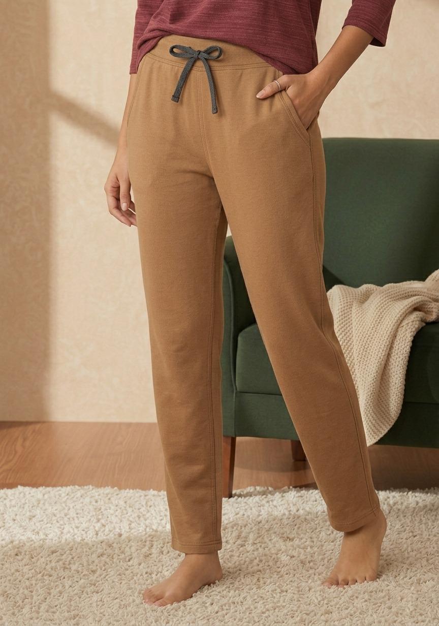 BL LW B 15 - Lightweight Straight Fit Lounge Pants with Drawstring Waist & Side Pockets