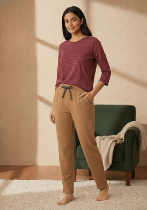 BL LW B 15 - Lightweight Straight Fit Lounge Pants with Drawstring Waist & Side Pockets