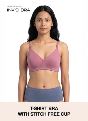 Invisi Bra - A Comfort-Focused Bra with Stitch-Free Cup Construction, a Soft Underband and Full Coverage for Everyday Support
