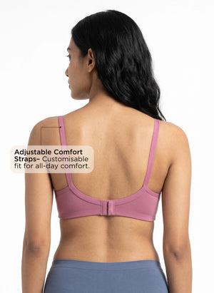 Invisi Bra - A Comfort-Focused Bra with Stitch-Free Cup Construction, a Soft Underband and Full Coverage for Everyday Support