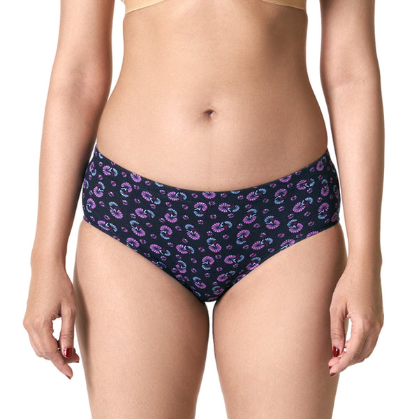 Orchid Combo - Concealed Inner Elastic High Coverage Hipster Panties_Pack of 5